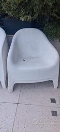 sedia da esterno in plastica bianche ikea