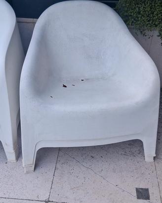 sedia da esterno in plastica bianche ikea