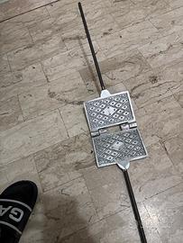 Ferro antico per cialde/ferratelle/pizzelle ghisa