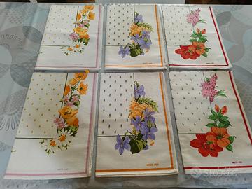 6 canovacci vintage misto lino