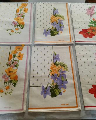 6 canovacci vintage misto lino
