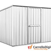 Casetta box giardino in Acciaio 260x185cm bianco