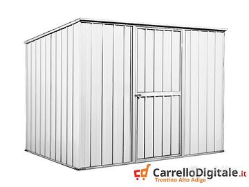 Casetta box giardino in Acciaio 260x185cm bianco