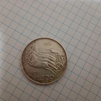 moneta da 500 lire in argento centenario 1861 1961