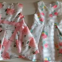 2 vestiti eleganti da cerimonia bambina 12-18 mesi