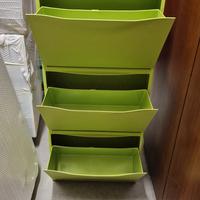 Scarpiera componibile Ikea trones verde