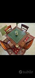 Tavolino da gioco con 4 sedie stile inglese