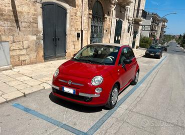Fiat 500C rossa cabrio GPL