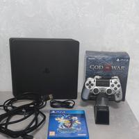 Ps4 slim + controller limited edition God con gi