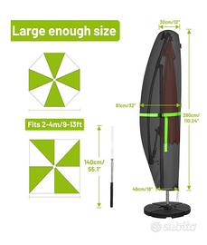 Copertura impermeabile da esterni per ombrellone