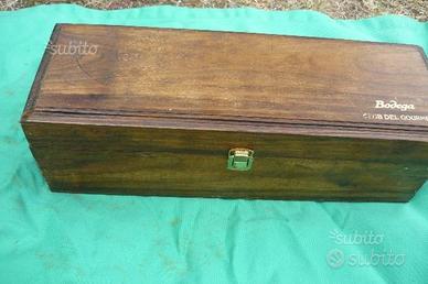 CASSETTINA Portavino in Legno Bodega- Vintage