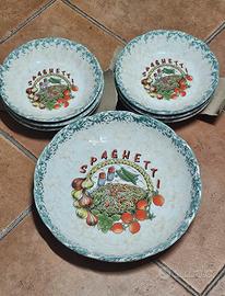 Servizio da 7 pezzi "Spaghetti" vintage 