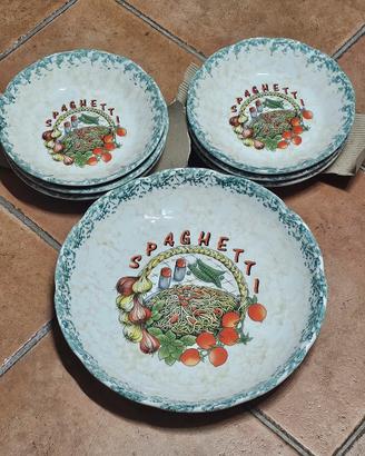 Servizio da 7 pezzi "Spaghetti" vintage 
