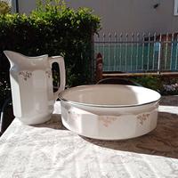 Catino con caraffa in ceramica