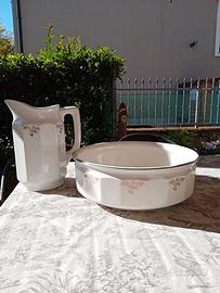 Catino con caraffa in ceramica