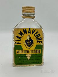 Bottiglia mignon centerbe Fiamma Verde vintage