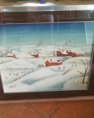 quadro, motivo invernale