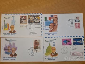 Francobolli Visita Presidente Leone negli USA