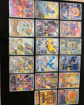 Lotto 17 carte pokemon AR 30 anniversario pokemon
