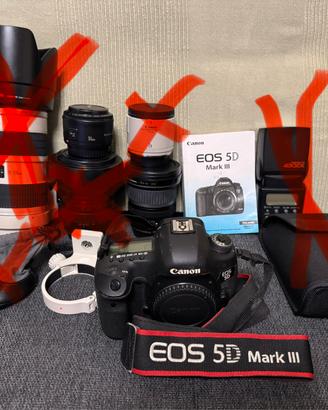Kit fotografico Canon 5D MK III+obiettivi