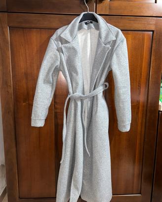 Cappotto Lungo leggero in misto lana grigio