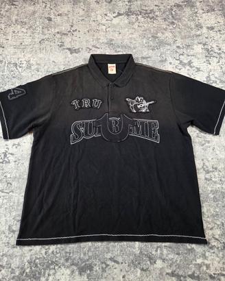 Supreme x True Religion polo nera unisex L