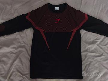 gymshark onyx long sleeve uomo compression size S