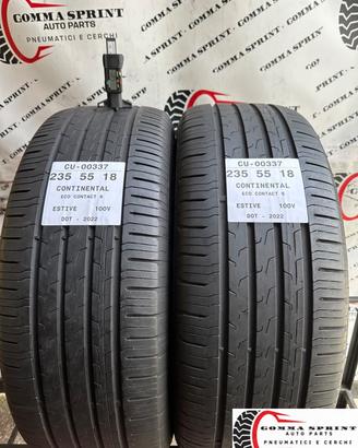 2 PNEUMATICI 235/55 R18 CONTINENTAL ESTIVE 70%
