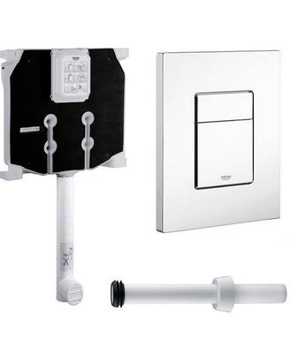 Cassetta scarico Incasso WC Grohe con plac. bianca