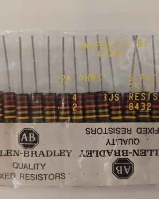 Resistenze Allen Bradley NOS 22K 2W - 25 pezzi