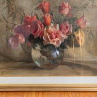 VASO DI FIORI OLIO SU TELA DEL GHIRINGHELLI