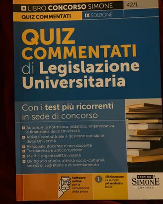 Manuale Simone quiz legislazione universitaria