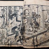 Libro Giappone Periodo Edo 1800 Xilografia Guerra