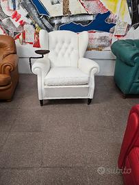 poltrona 1919 frau originale in pelle bianco polar