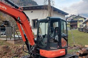 Kubota u48 con pinza forestale