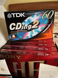 Audiocassette Sony C70 ( 9 pezzi ) + Tdk Chromo 60
