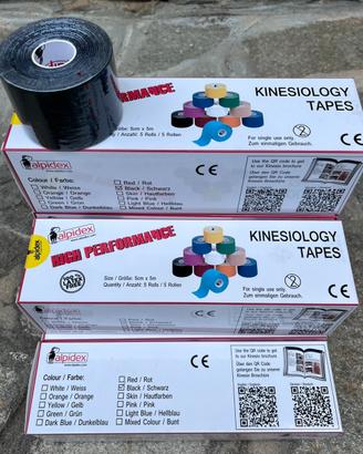Kinesio-Tape Alpidex, 30 rotoli, nero