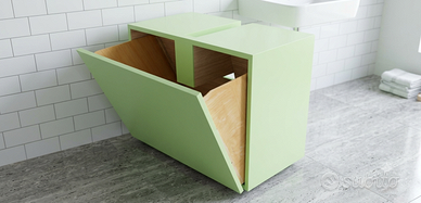 Mobile Sottolavabo Verde con Cassettone