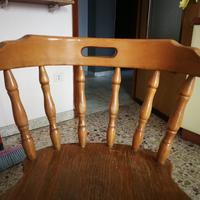 sei sedie hold America modello Windsor legno masse