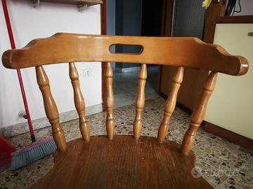 sei sedie hold America modello Windsor legno masse