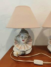 Coppia abat-jour vintage Pierrot - lampade comodin