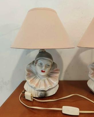 Coppia abat-jour vintage Pierrot - lampade comodin
