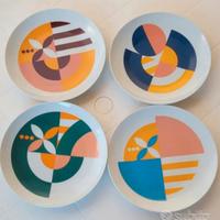 Set di 4 piatti da collez Brandani in porce dm 24