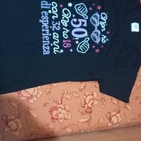 maglietta 50 anni donna xs