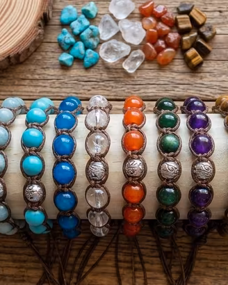 Bracciali artigianali Shamballa Pietre naturali 