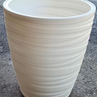 Vaso Maze da fiori bianco con onde decorative 3d