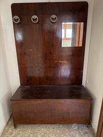 mobile ingresso vintage anni 50 panca appendiabiti
