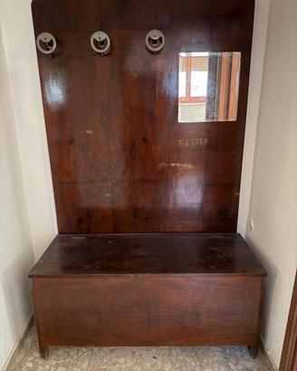 mobile ingresso vintage anni 50 panca appendiabiti