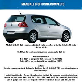 manuale officina VOLKSWAGEN Golf mk5 dal 2004