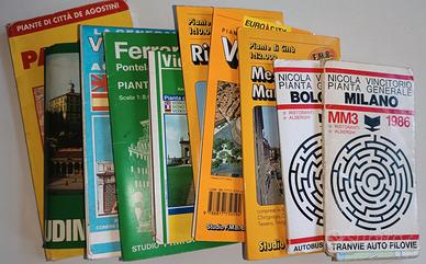 piantine di città nord Italia lotto di 10